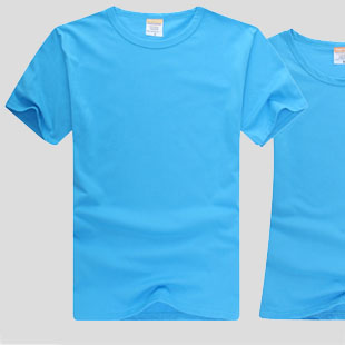 Blue round neck shor